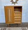🌿 Armoire vintage bois & cannage – Style scandinave ✨