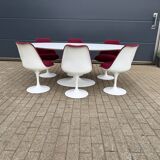 6 original vintage Knoll Tulip chairs by Eero Saarinen
