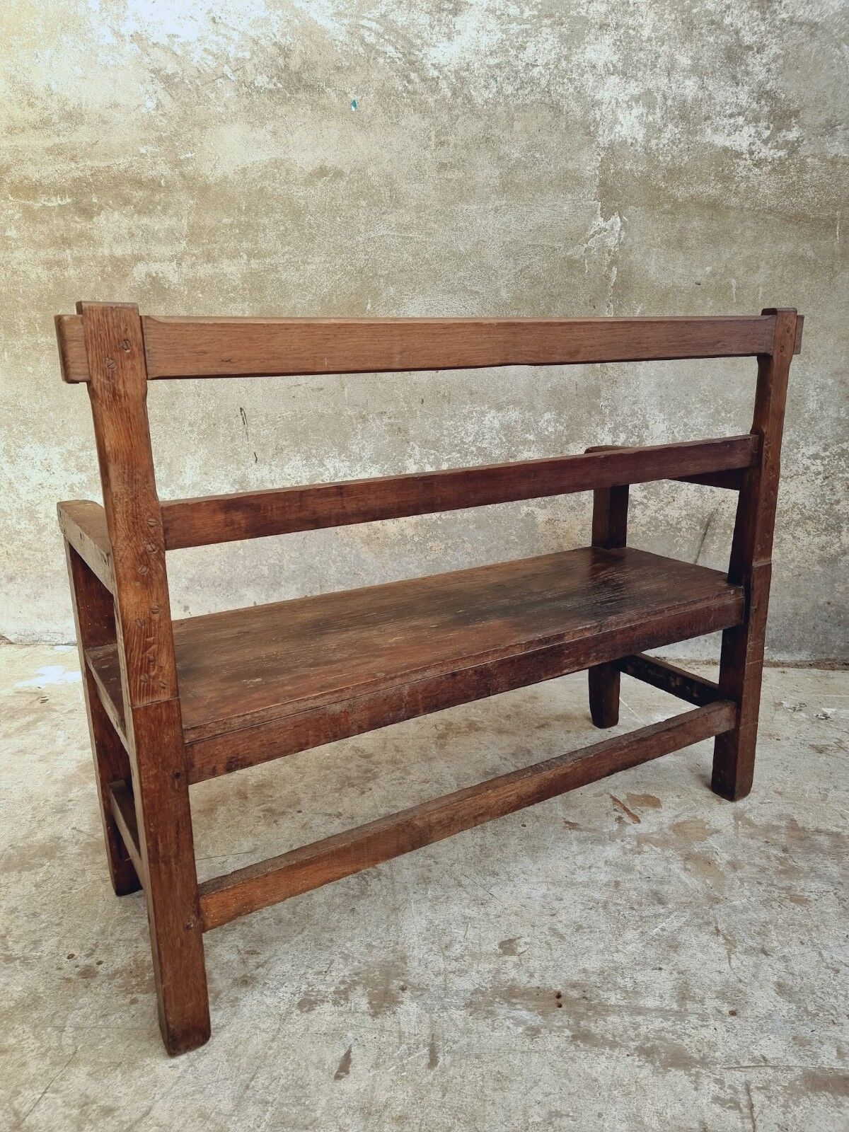 Antique oak bench hall bench 105 cm