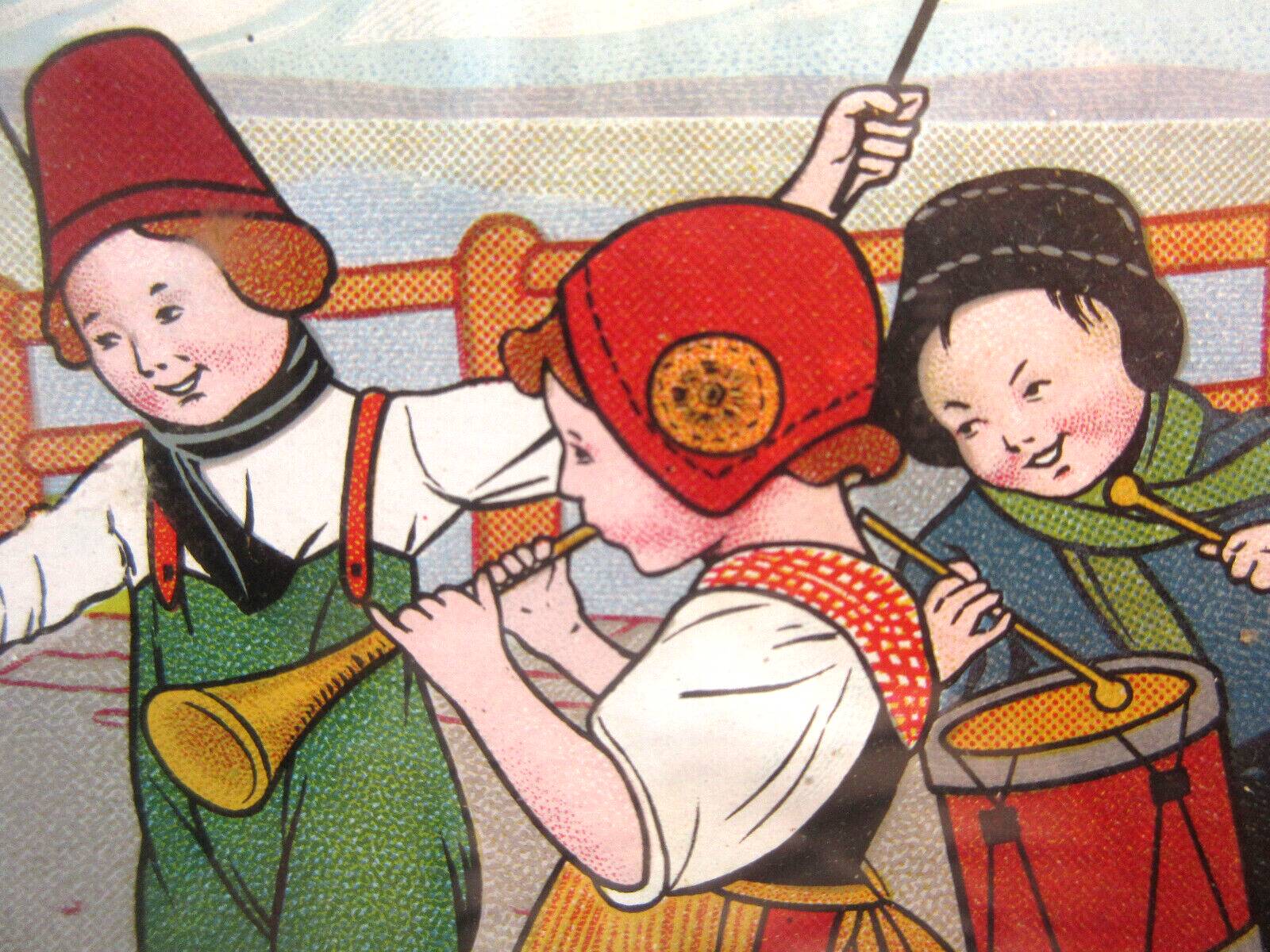 Framed engraving: The Children of Holland, Dog and Cat