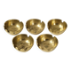 5 vintage ashtrays in gilded brass 1960