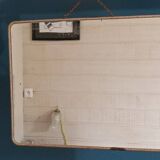 Barber mirror patinated metal surround