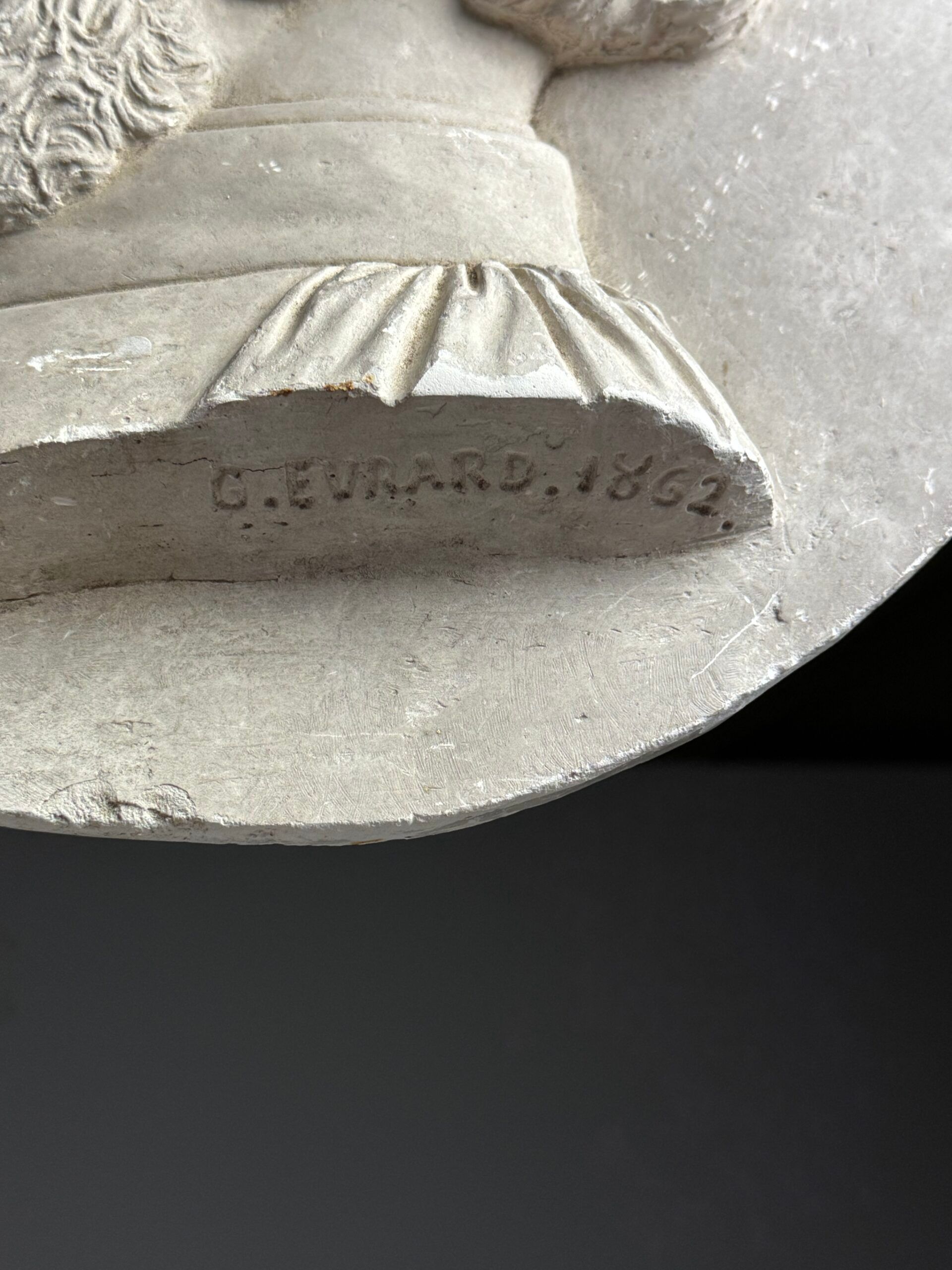 Plaque en plâtre du 19ème siècle