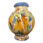 Large signed colorful vase
