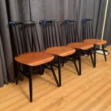 Set of four Fanett chairs in the Ilmari Tapiovaara style, Finland, 1960s