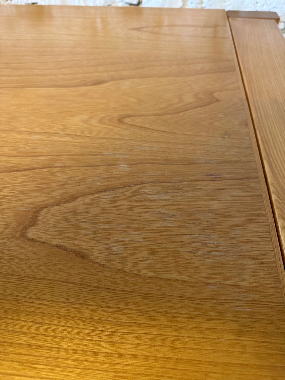 Solid elm dining table - Vintage - 1980