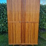 Rattan marquetry cabinet