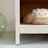 Large antique school wardrobe/bookshelf in solid pine – 1950