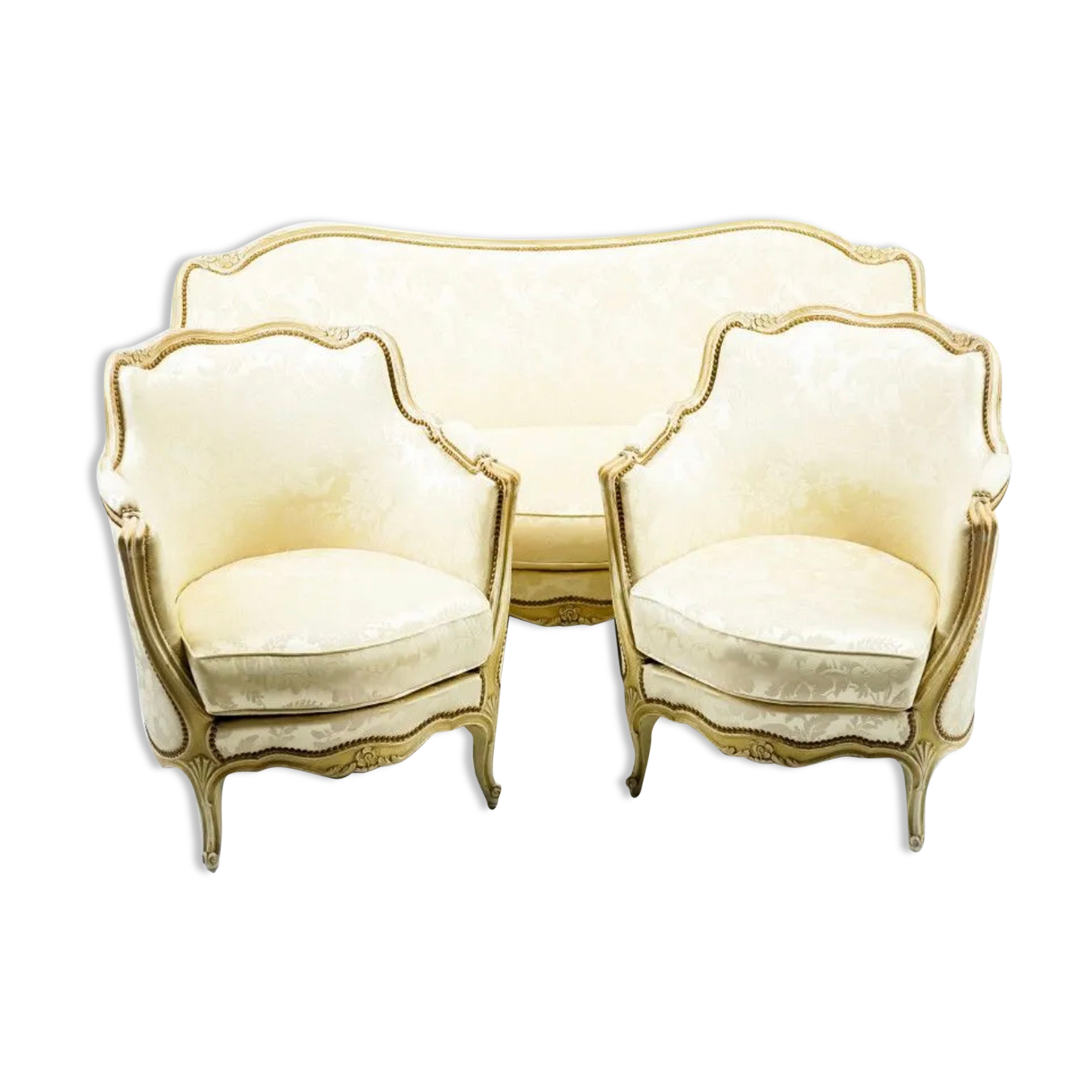 Salon Louis XV sofa and two armchairs