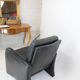 Black leather armchair 1970 Germany
