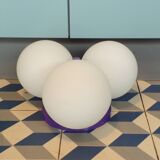 Italian ceiling light 3 lights 1970 purple