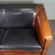 2.5-seater art deco style sofa in sheepskin