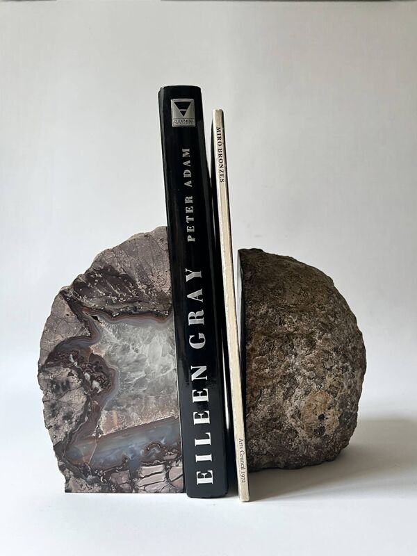 Serre livre slowdesign en cristal d'agate & quartz polie