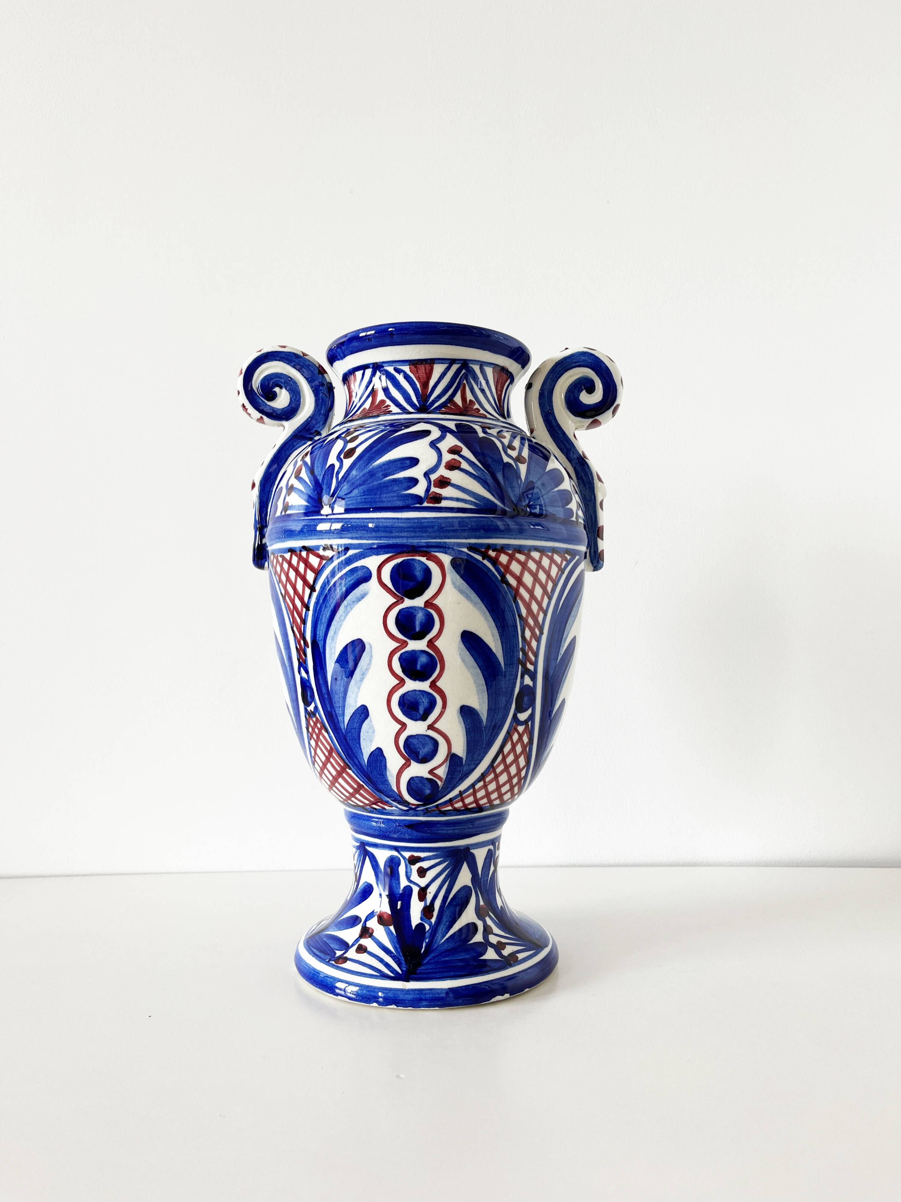 Large ceramic amphora vase Spain 1960