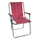 Vintage folding chair in metal and bayadère canvas - 1960s
