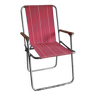 Vintage metal and bayadère folding chair - 1960s