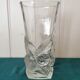 Chiseled glass vase