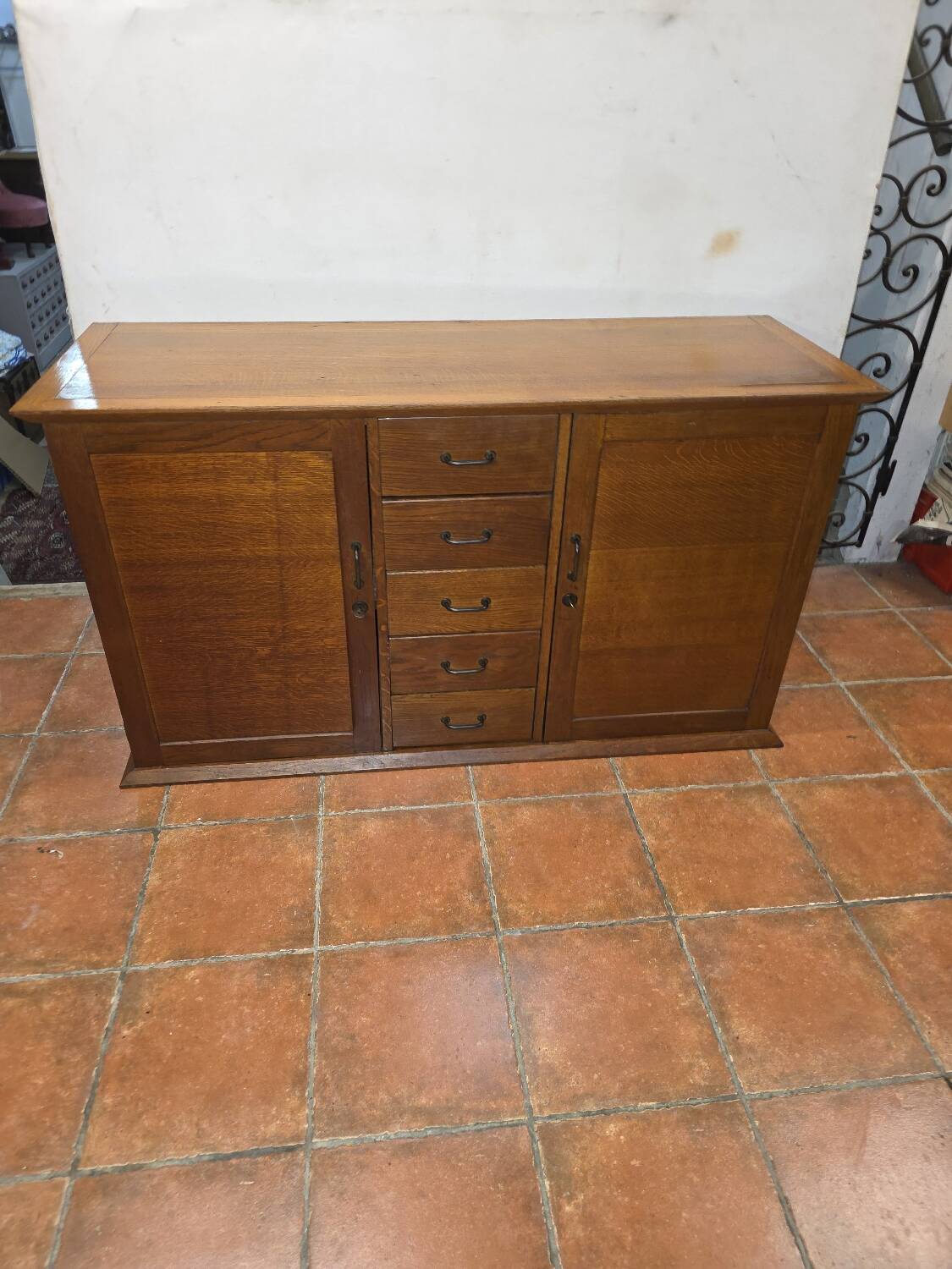 Vintage oak enfilade from the 1960s.