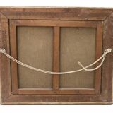 Large old painting landscape river – oil on canvas late 19th century – framed