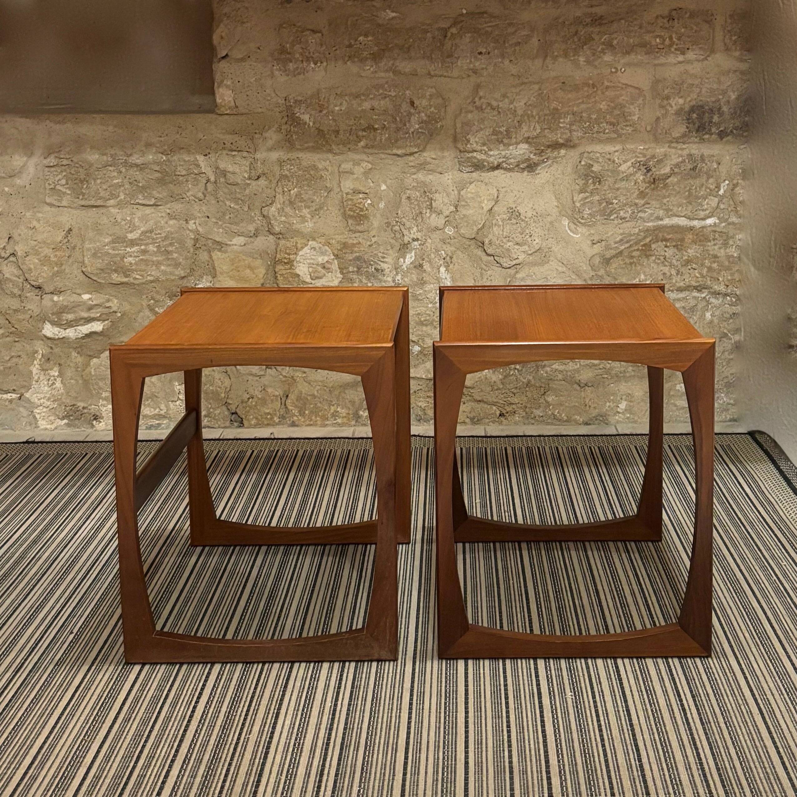 Pair of Scandinavian teak bedside tables