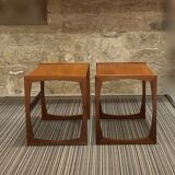 Pair of Scandinavian teak bedside tables