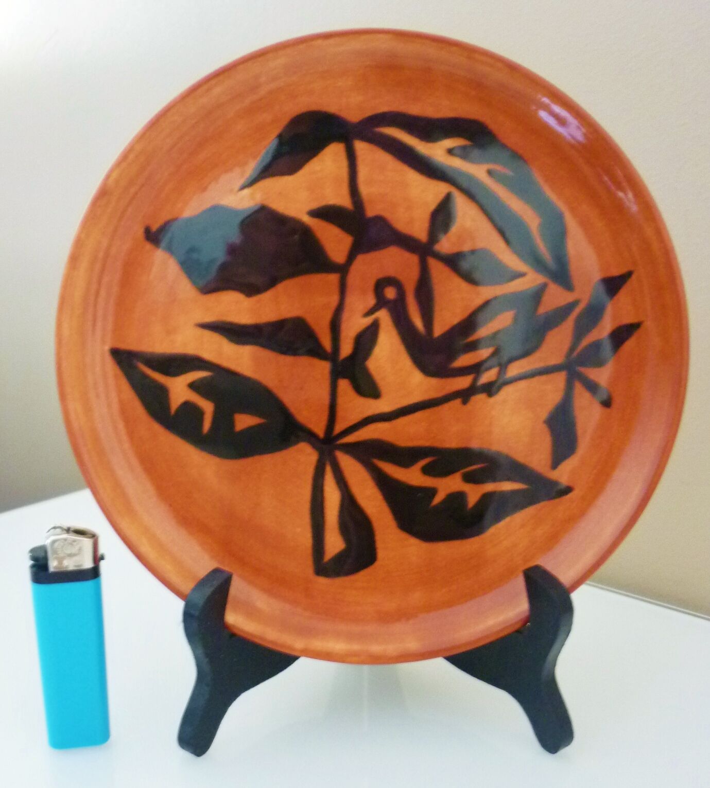 Enamelled ceramic plate signed Jean Lurçat, Sant Vicens, 50s