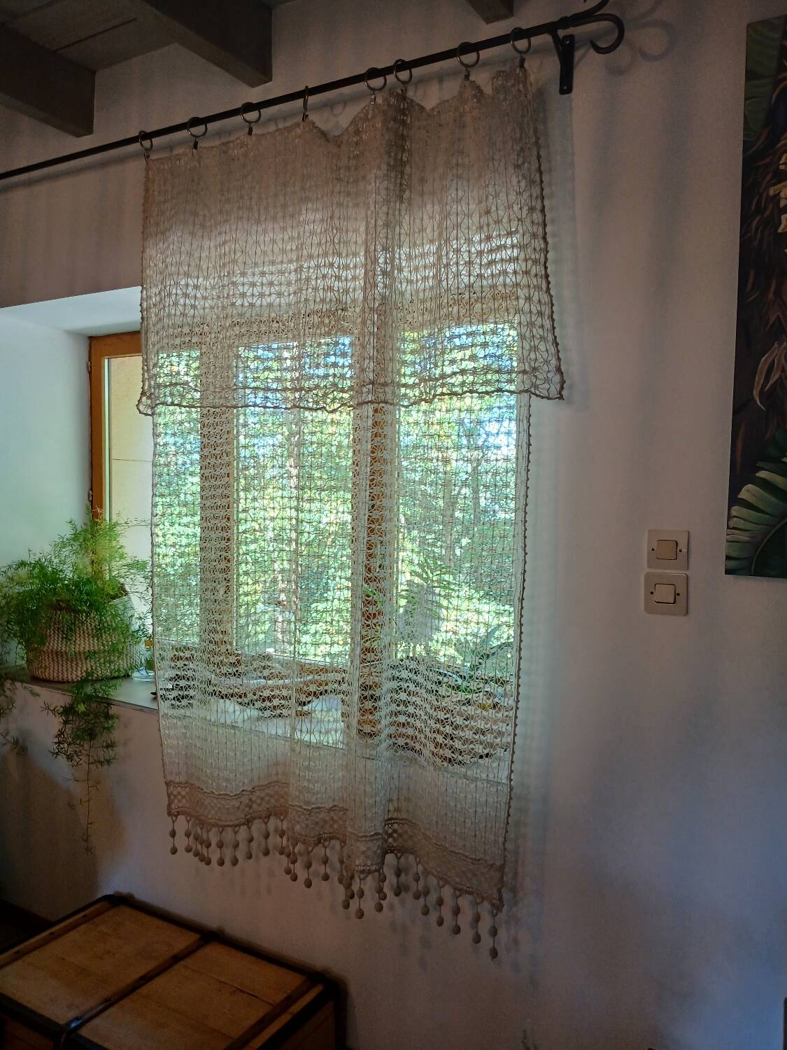 Vintage crochet curtain