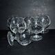 Set of 6 crystal digestive balloon glasses - vintage rum cognac glasses
