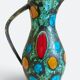French Mid-Century Studio Pottery Pitcher/ Vase, Hand-Decorated, C. 1960