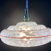 Vintage lampshade suspension and porcelain rosette