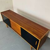 Mid-Century Scandinavian Teak Sideboard with Sliding Doors by Nils Jonsson