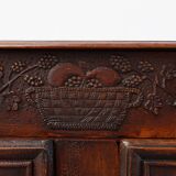 Rare French provincial carved cabinet or buffet with great patina, dated 18
