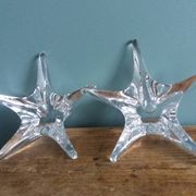 Bougeoirs cristal Daum France étoile de mer