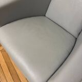 3-seater sofa, 2-seater sofa and an armchair in grey leather by Calia Italia.