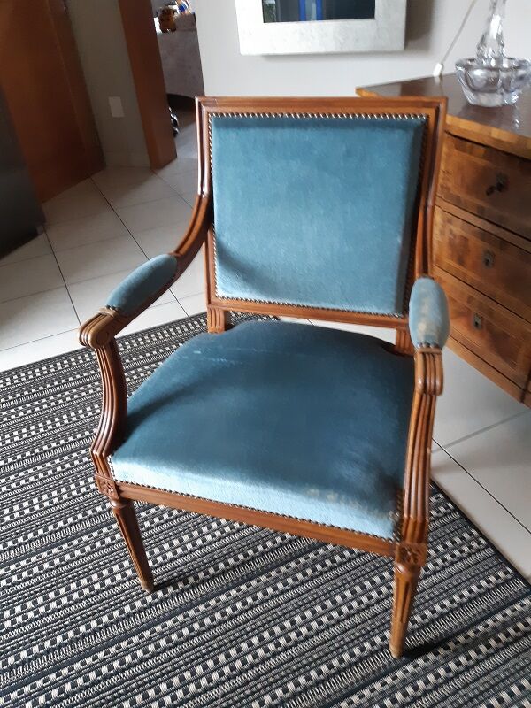armchair and 2 louis XVI style chairs (beautiful XXèm execution)