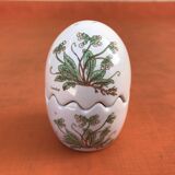 Salière / Poivrière  Céramique forme Oeuf  Décor Couslip (primevère)