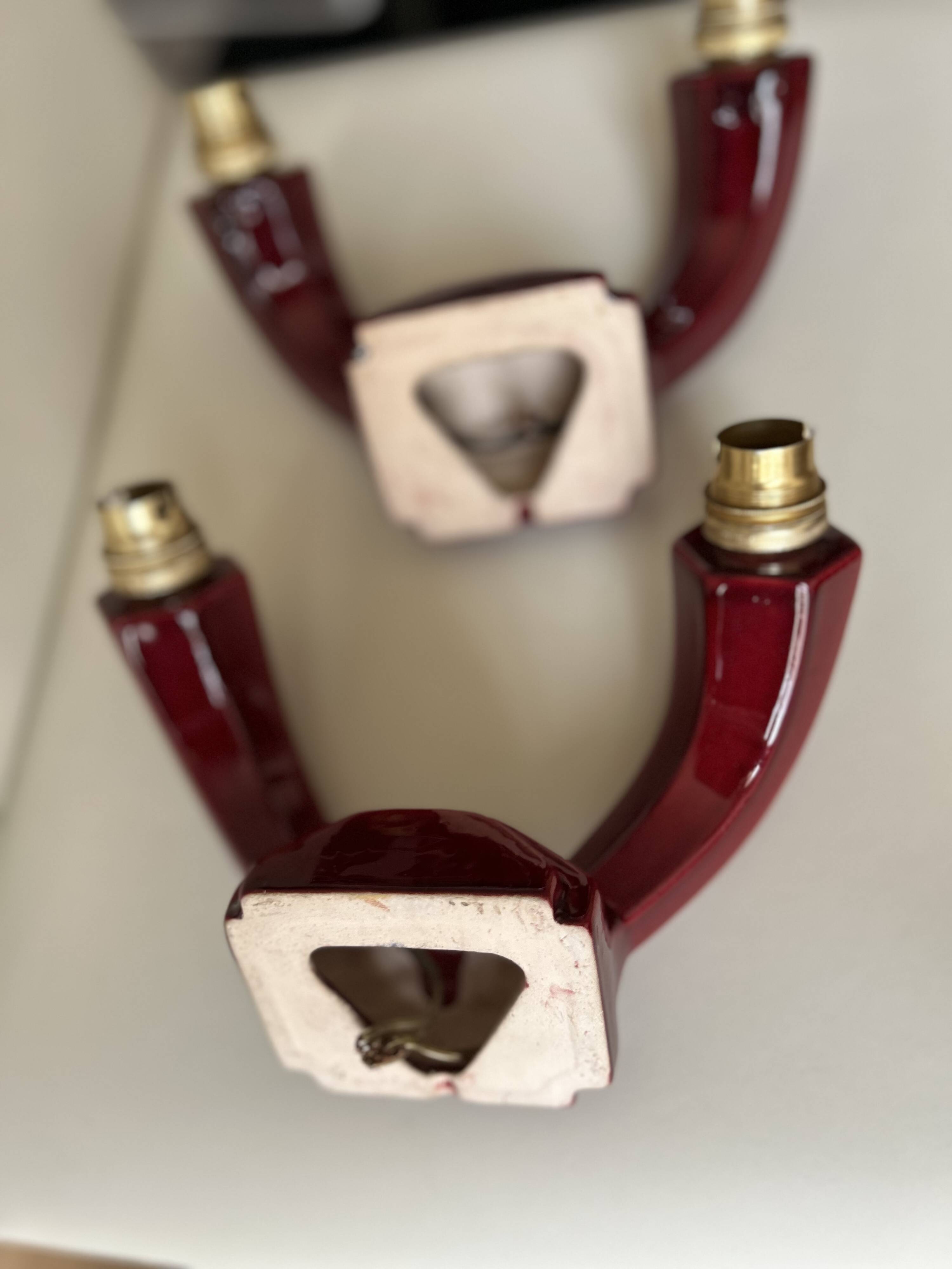 2 ceramic wall lights from the 1950s