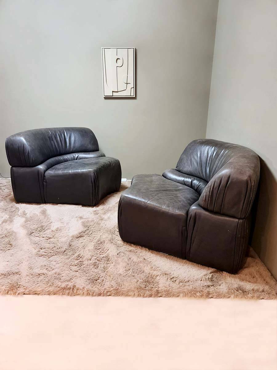 Vintage leather modular sofa Cosmos DS-28 De Sede 1970