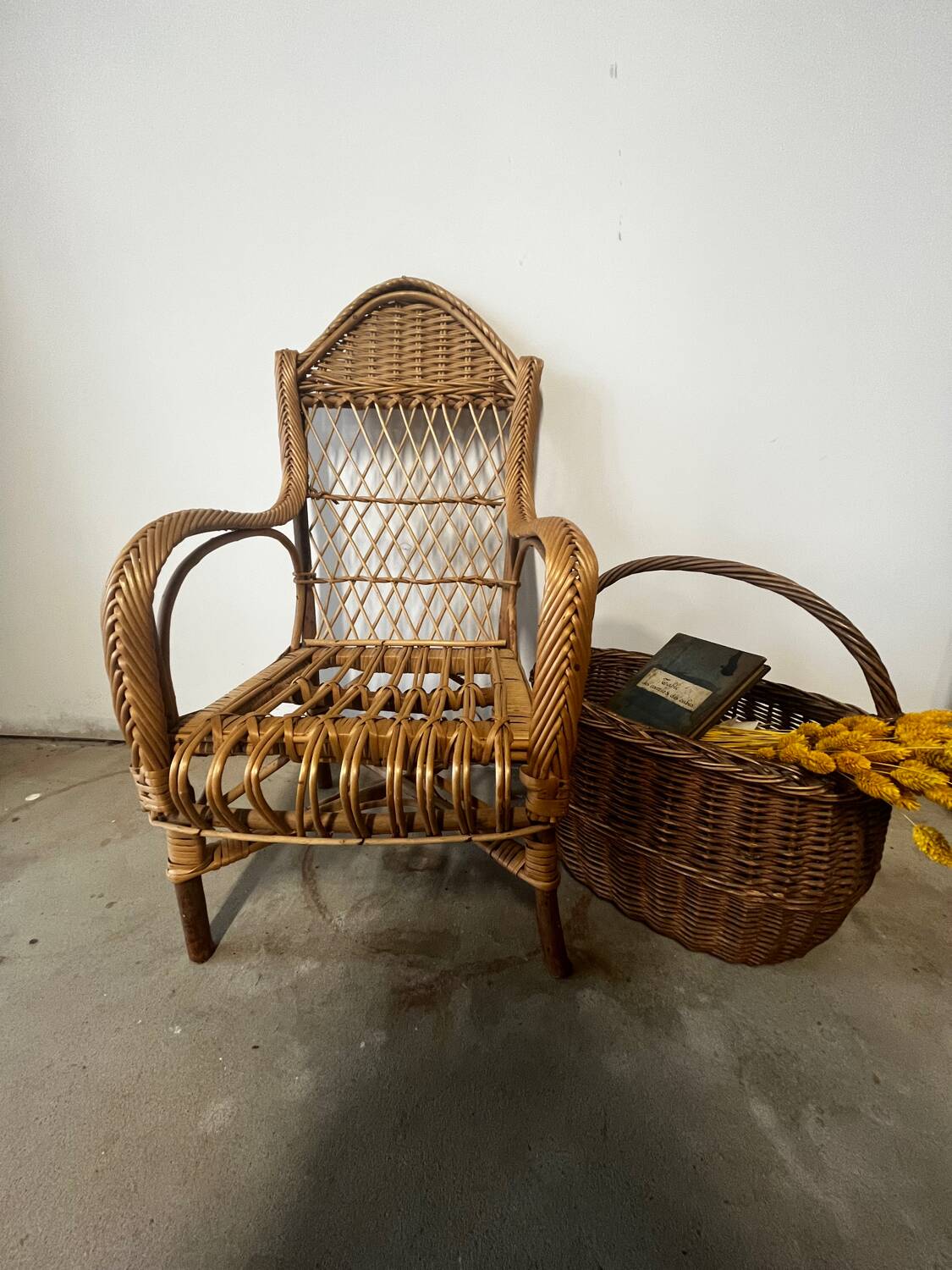 Children's rattan armchair