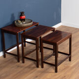 Retro Teak 1960s Mid Century Nest Of Tables Coffee Tables By E W Bach Odense Møbelfabrik
