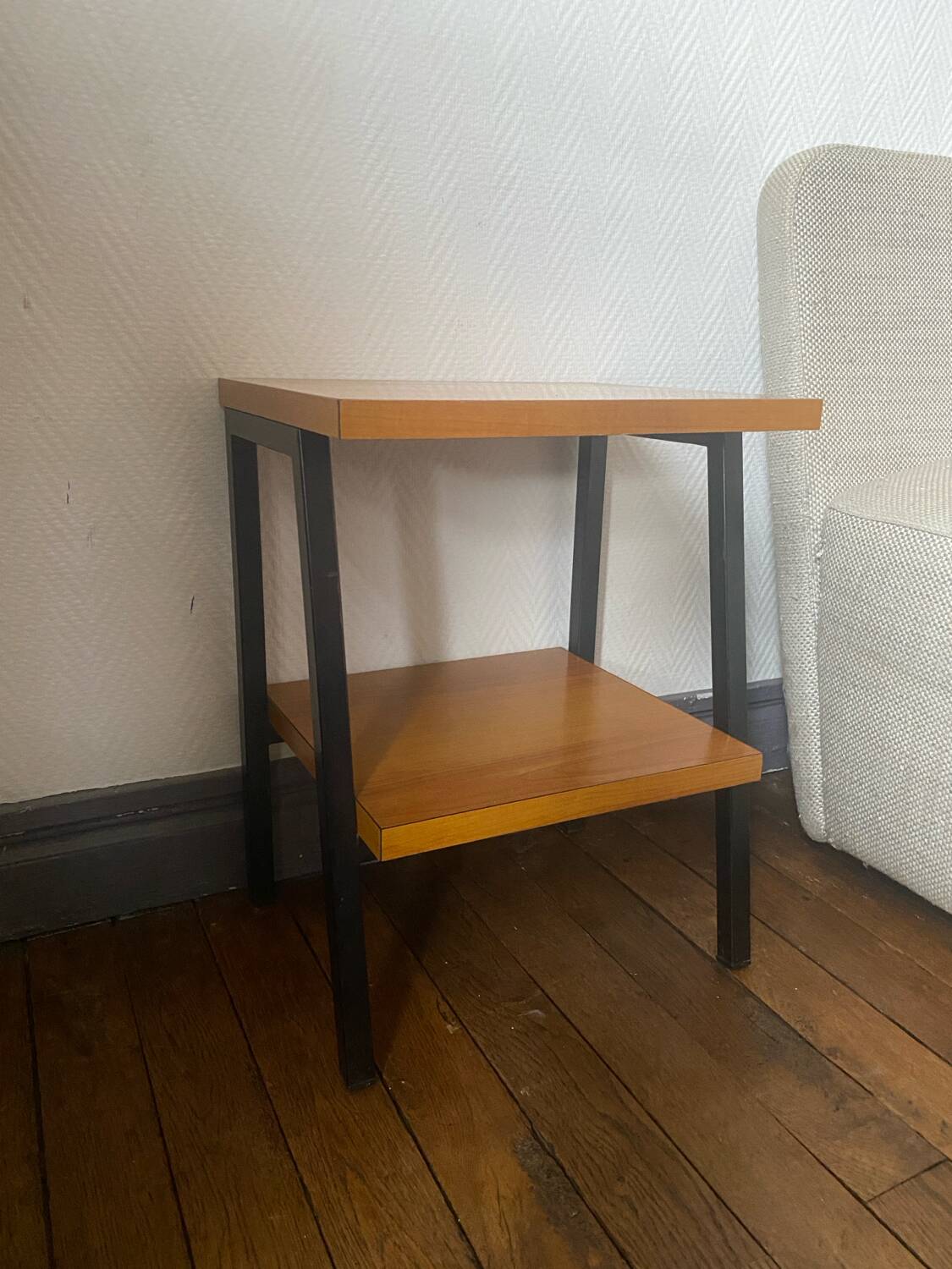 Industrial style metal bedside table