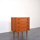 Commode danoise en teck du milieu du siècle de Domino Mobler, années 1960.