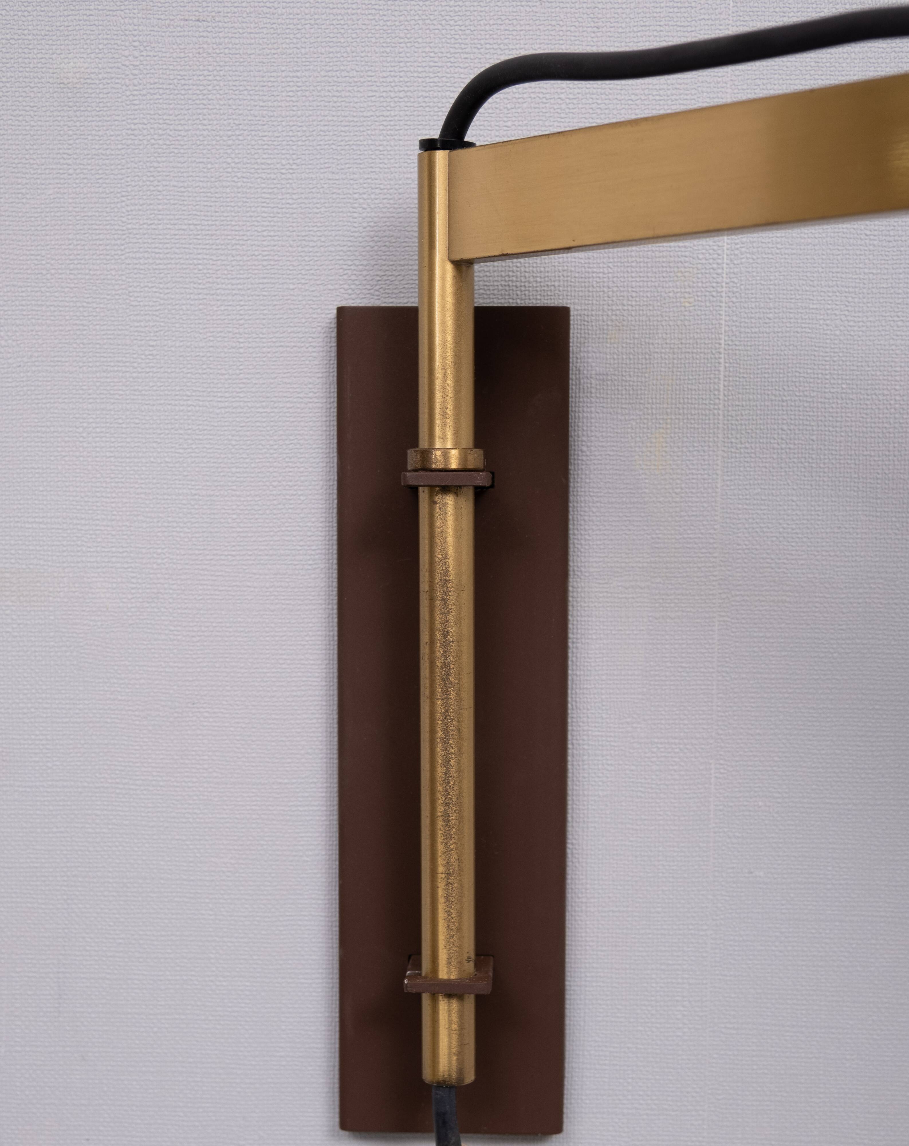 Dijkstra spring arm Wall Lamp 1970s Holland