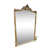 Mirror beveled style gilt frame Louis XV XIXème 103x173cm