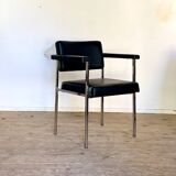 Vintage chrome and leatherette office chair
