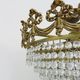 Old chandelier, bronze crown ceiling lamp, 8 floors, 4 lights, glass grapevines, year 70/80