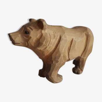 Carved wooden bear