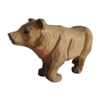 Carved wooden bear