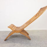 Chaise longue ethnique de coupe à la main