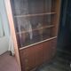Vintage glass cabinet with 2 glass doors